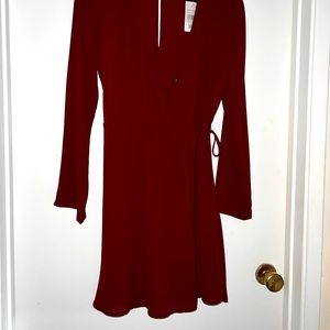 Long sleeve wrap around dress